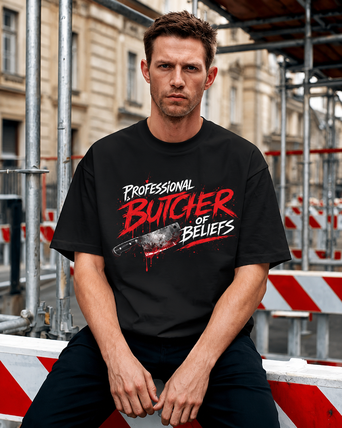 Butcher of Beliefs - Unisex Terry Oversized Tee